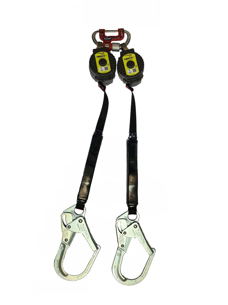Miller TurboLite+ 11FT Class 1 Twin-Leg SRL w/Steel Locking Snap Hook Lifeline Connector - MTL-OHW2-21/11FT