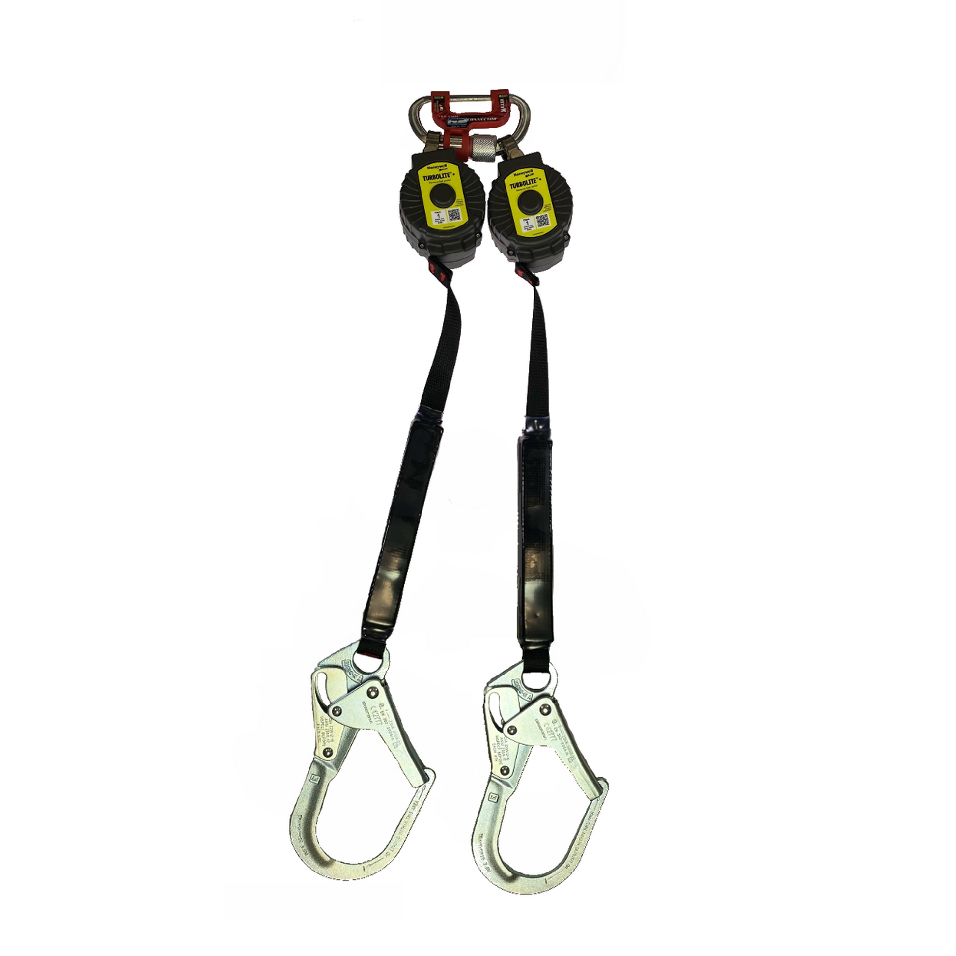 Miller TurboLite+ 6FT Class 1 Twin-Leg SRL w/Aluminum Locking Snap Hook Lifeline Connector - MTL-OHW2-27/6FT