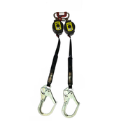 Miller TurboLite+ 6FT Class 1 Twin-Leg SRL w/Aluminum Locking Rebar Hook Lifeline Connector - MTL-OHW2-28/6FT