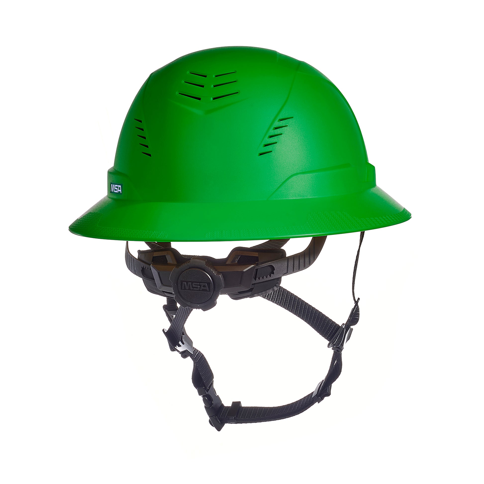 MSA V-Gard H2 Full Brim - Type II Class C Safety Helmet - Vented - Green - 10250588