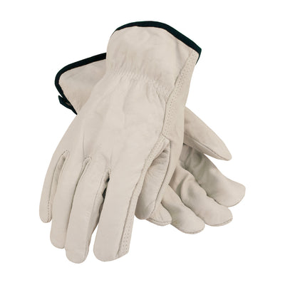 PIP Economy Grade Top Grain Cowhide Leather Drivers Glove - Straight Thumb - Natural - 1/DZ - 68-105