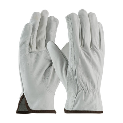 PIP Economy Grade Top Grain Cowhide Leather Drivers Glove - Keystone Thumb - Natural - 1/DZ - 68-162