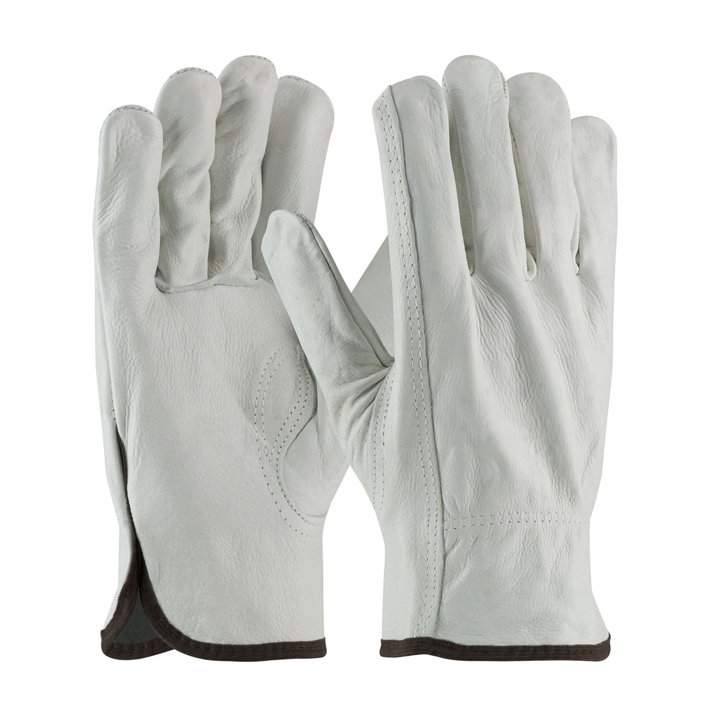 PIP Regular Grade Top Grain Cowhide Leather Drivers Glove - Keystone Thumb - Natural - 1/DZ - 68-163