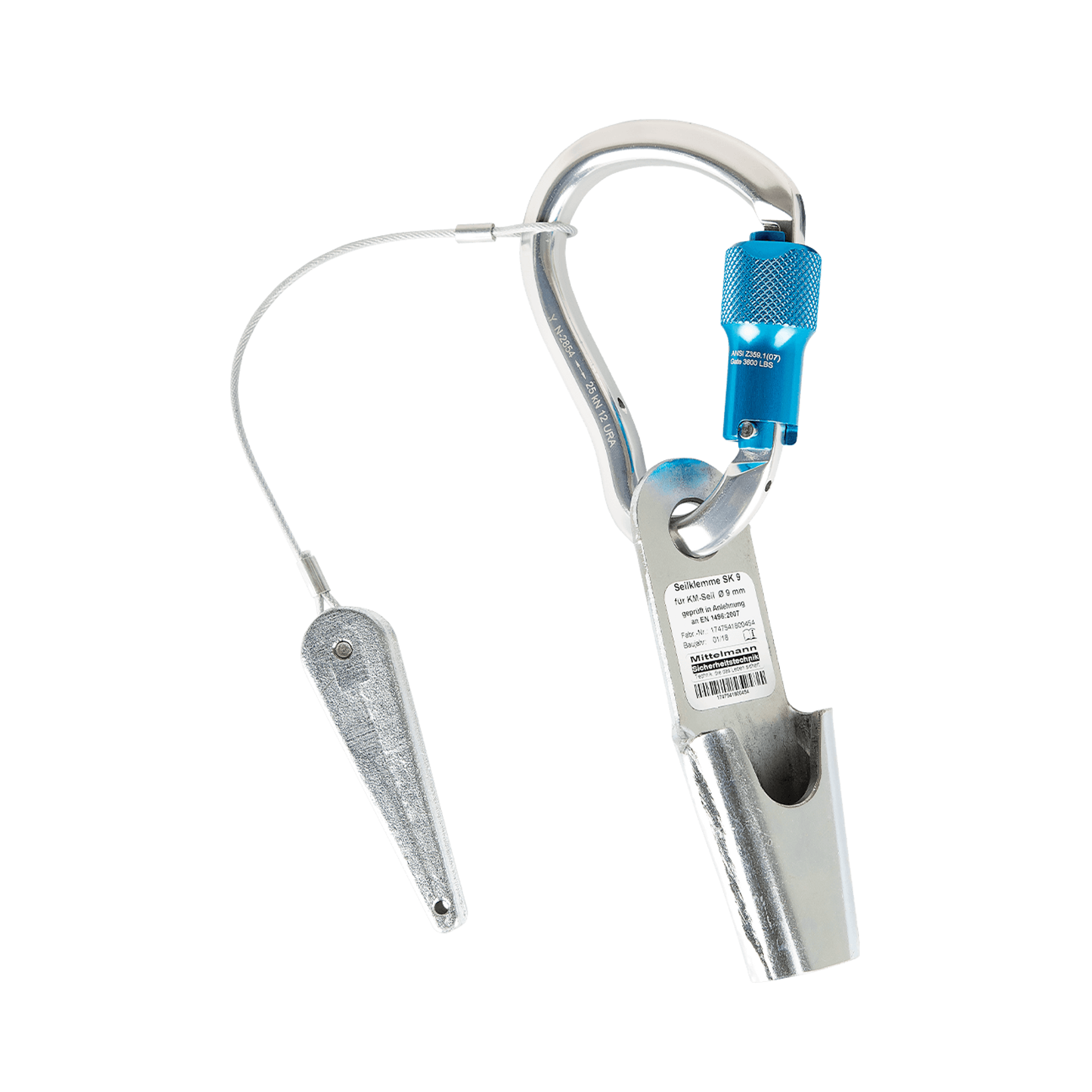 FallTech Rope Clamp Adjuster with Carabiner - 68040B