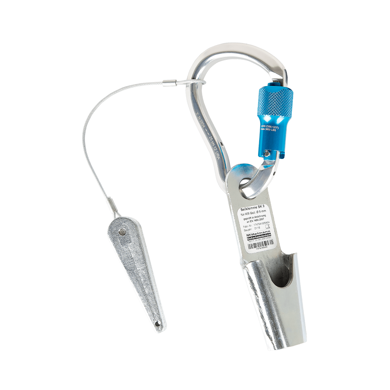 FallTech Rope Clamp Adjuster with Carabiner - 68040B