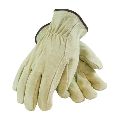 PIP Regular Grade Split Cowhide Leather Drivers Glove - Straight Thumb - Tan - 1/DZ - 69-134