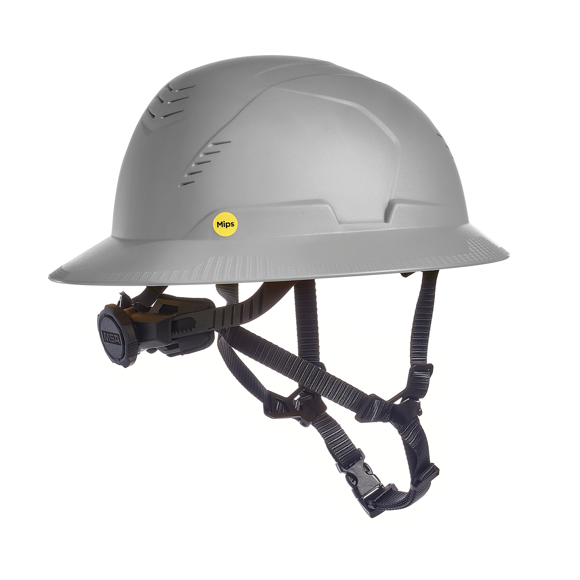 MSA V-Gard H2 Full Brim - Type II Class C - Mips - Safety Helmet - Vented - Gray - 10250609