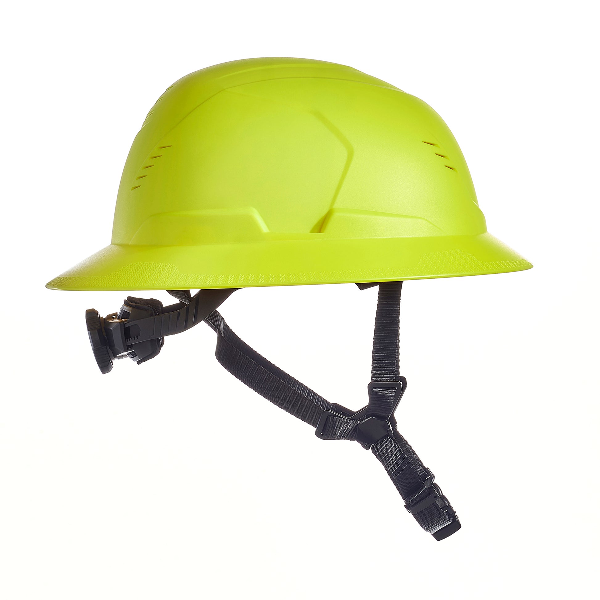 MSA V-Gard H2 Full Brim - Type II Class C Safety Helmet - Vented - Hi-Viz Yellow - 10250590