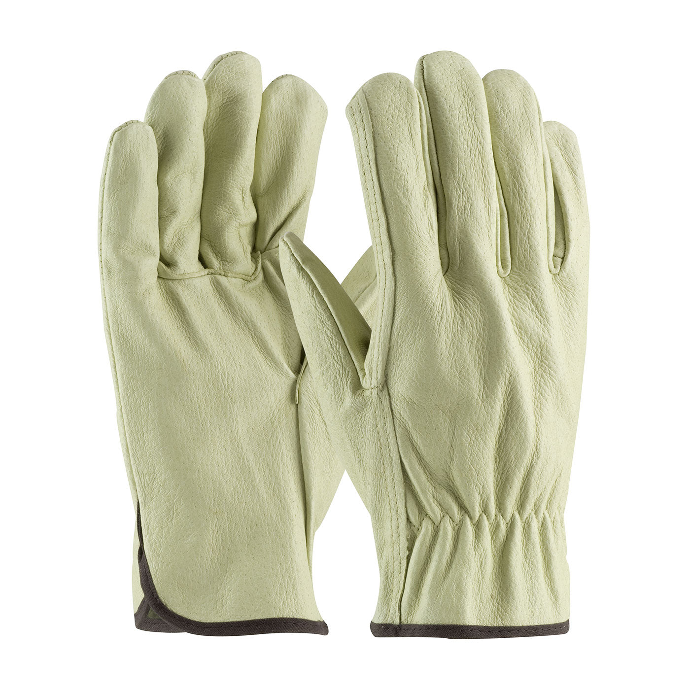 PIP Economy Grade Top Grain Pigskin Leather Drivers Glove - Straight Thumb - Natural - 1/DZ - 70-301