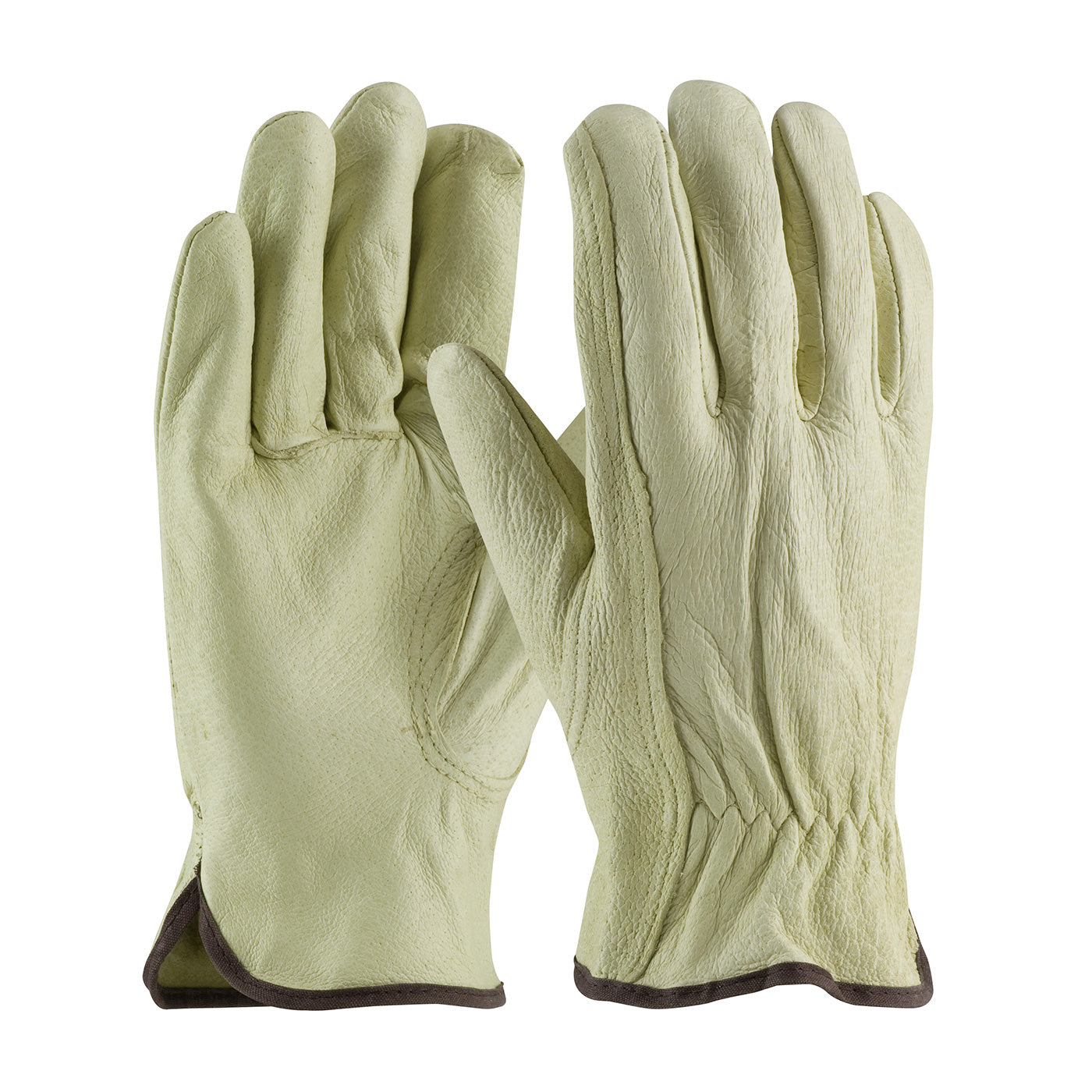 PIP Industry Grade Top Grain Pigskin Leather Drivers Glove - Keystone Thumb - Natural - 1/DZ - 70-360