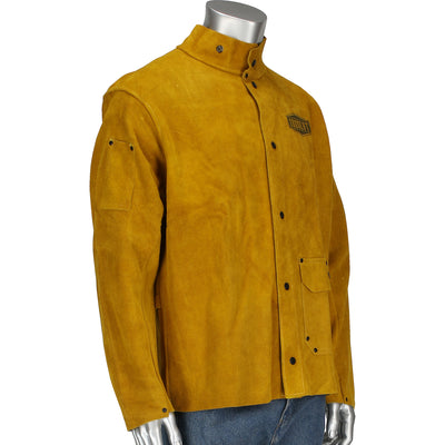 Ironcat FR Clothing-Welding Split Leather Welding Jacket - Gold - 1/EA - 7005