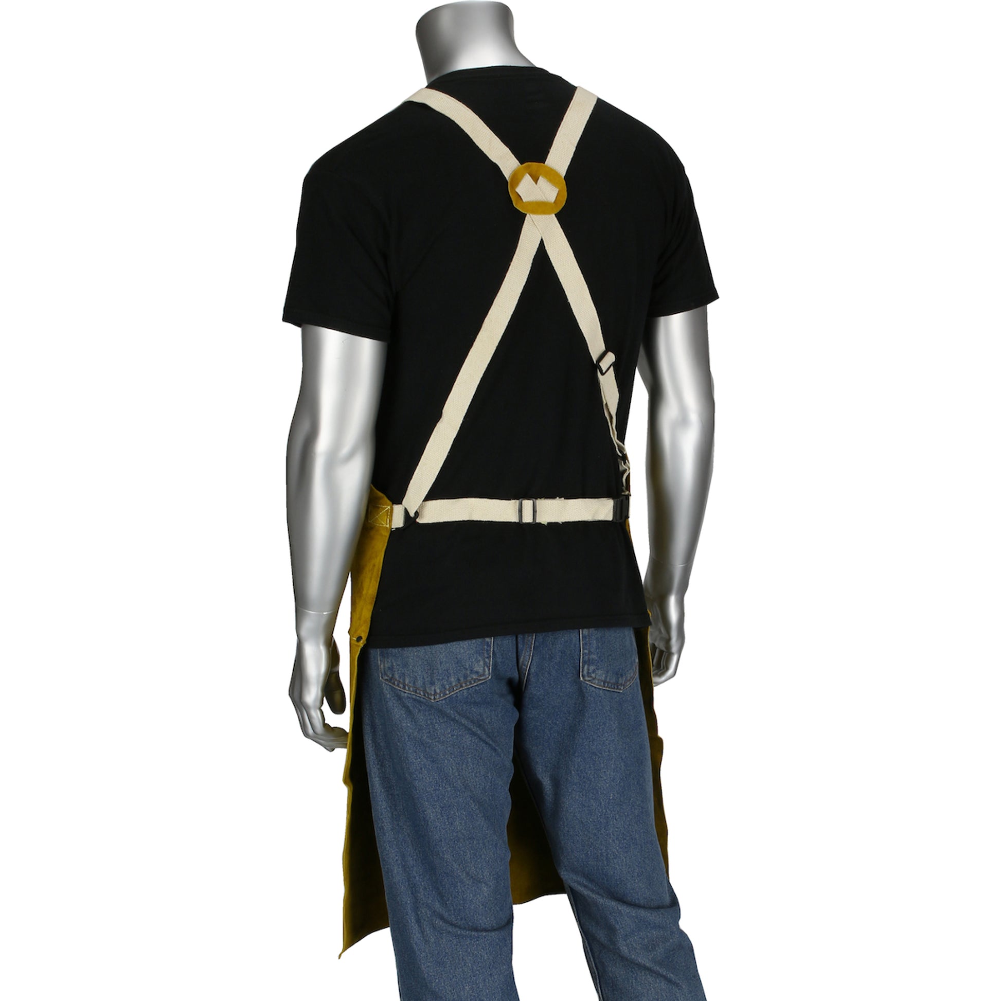 Ironcat FR Clothing-Welding Split Leather Welding Apron - Gold - 1/EA - 7010