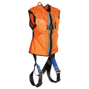 FallTech Hi-Vis Orange Construction-grade Vest with 1D Standard Non-belted Harness - Medium - 7015SMO