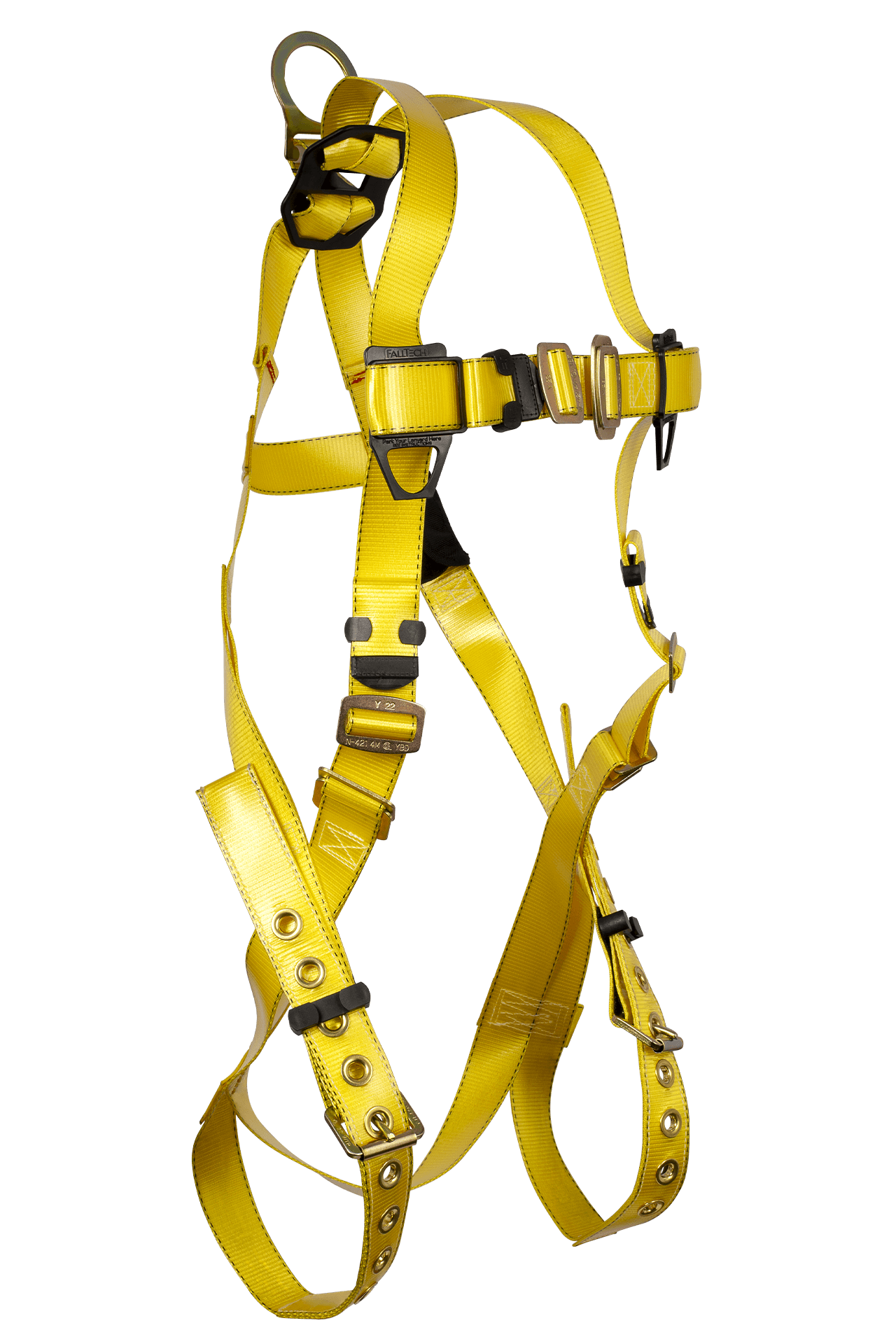 FallTech Contractor 1D Coated Web Standard Non-belted Harness - Extra-Large - 7016XLPC