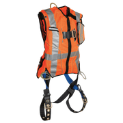 FallTech Hi-Vis Orange Class 2 Vest with 3D Standard Non-belted Harness - Large/XL - 7018LXO