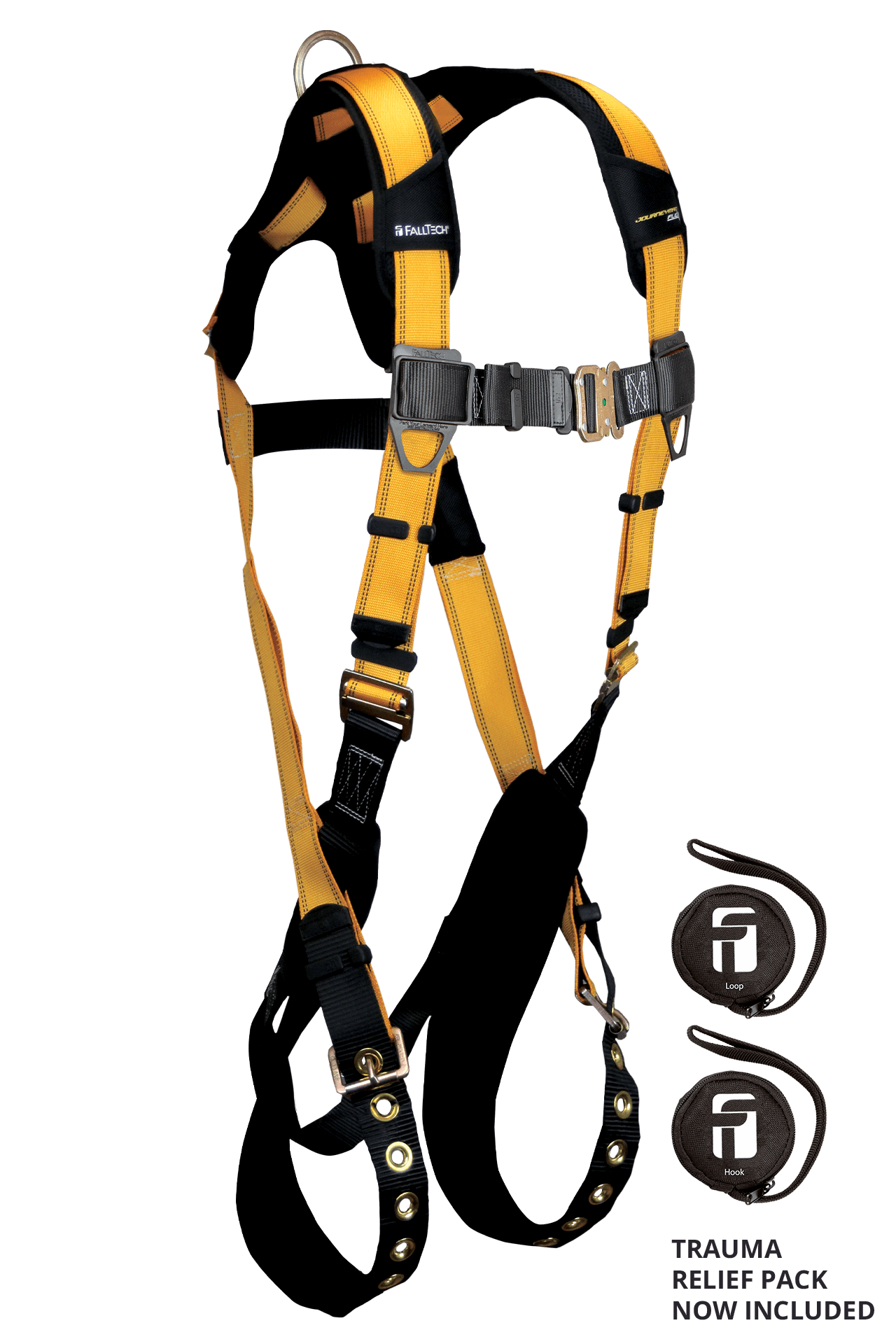 FallTech Journeyman Flex Steel 1D Standard Non-belted Harness Tongue Buckle Leg Adjustment - 3X - 70213X