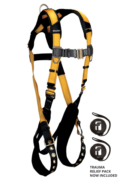 FallTech Journeyman Flex Steel 1D Standard Non-belted Harness Tongue Buckle Leg Adjustment - 7021