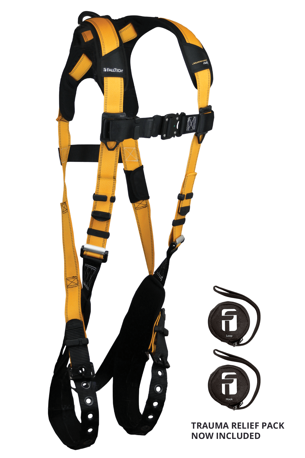 FallTech Journeyman Flex Aluminum 1D Standard Non-belted Harness Tongue Buckle Leg Adjustment - 2X - 7021B2X