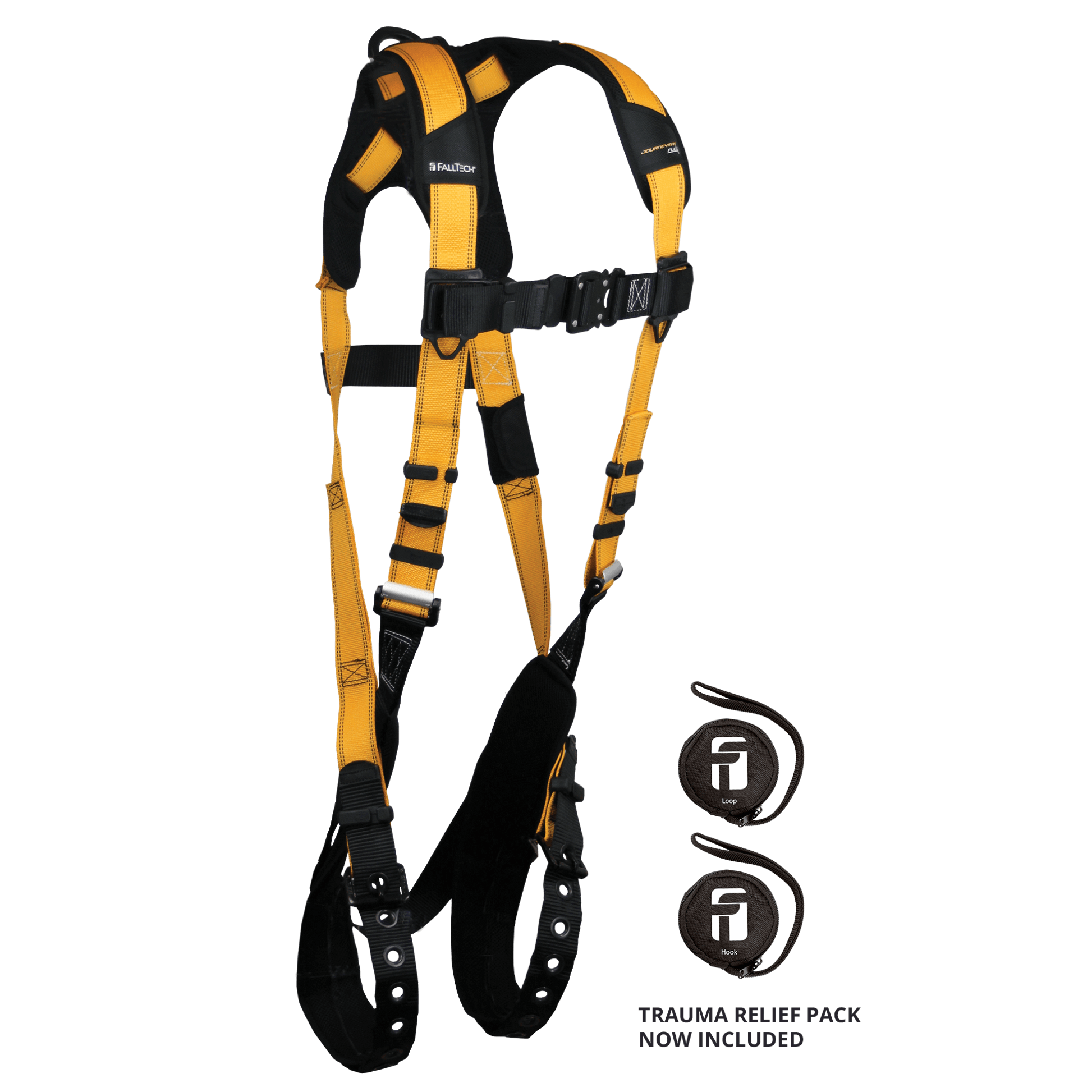 FallTech Journeyman Flex Aluminum 1D Standard Non-belted Harness Tongue Buckle Leg Adjustment - 2X - 7021B2X