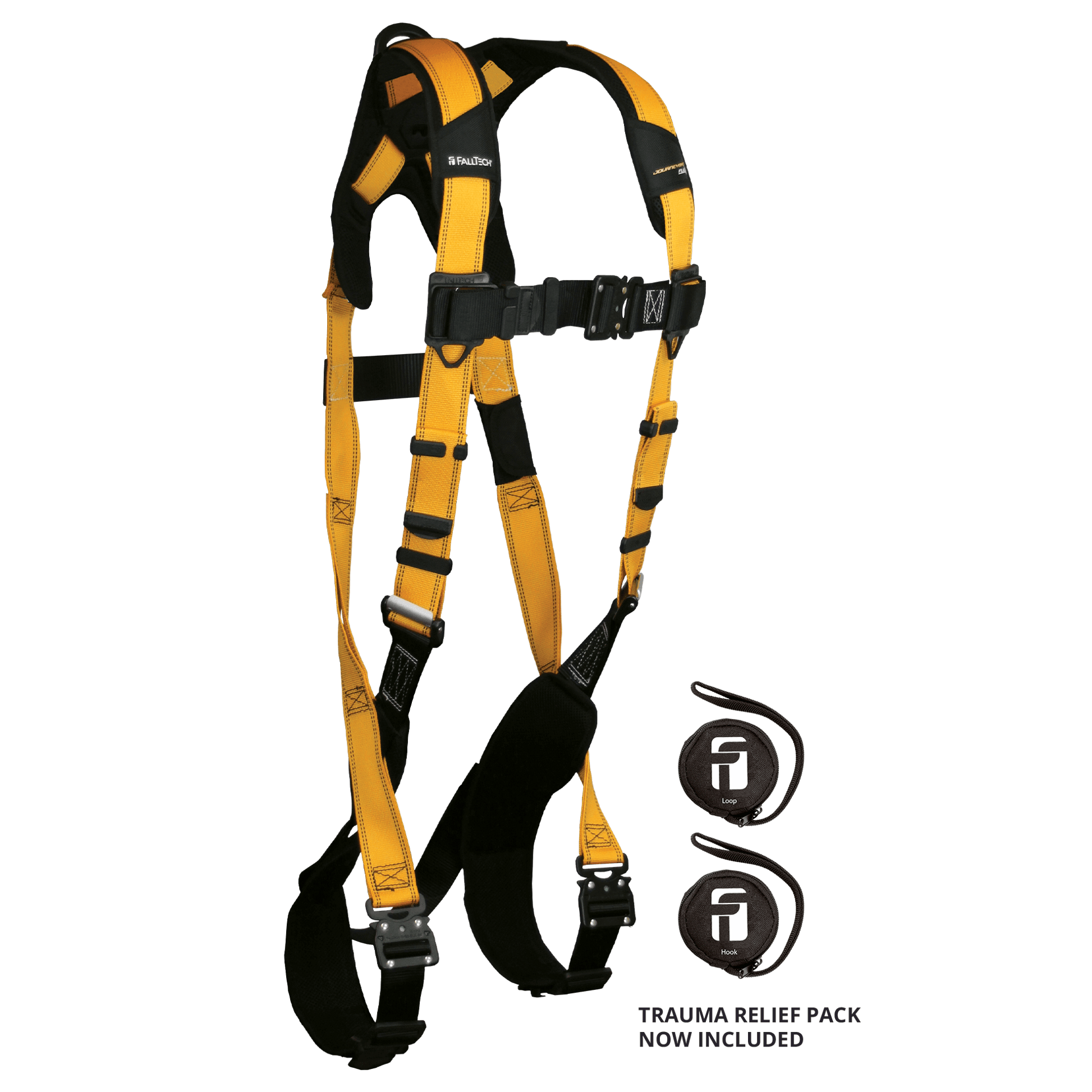 FallTech Journeyman Flex Aluminum 1D Standard Non-belted Harness - 2X - 7021BQC2X