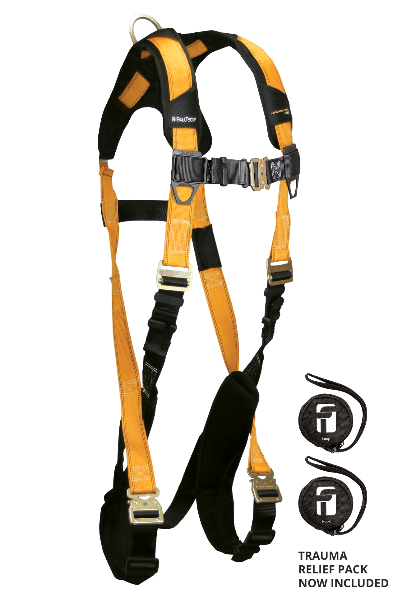 FallTech Journeyman Flex Steel 1D Standard Non-belted Harness - Extra-Large - 7021QCXL
