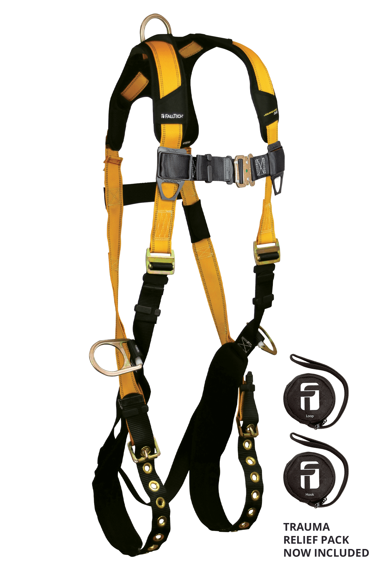 FallTech Journeyman Flex Steel 3D Standard Non-belted Harness Tongue Buckle Leg Adjustment - Extra-Large - 7023XL