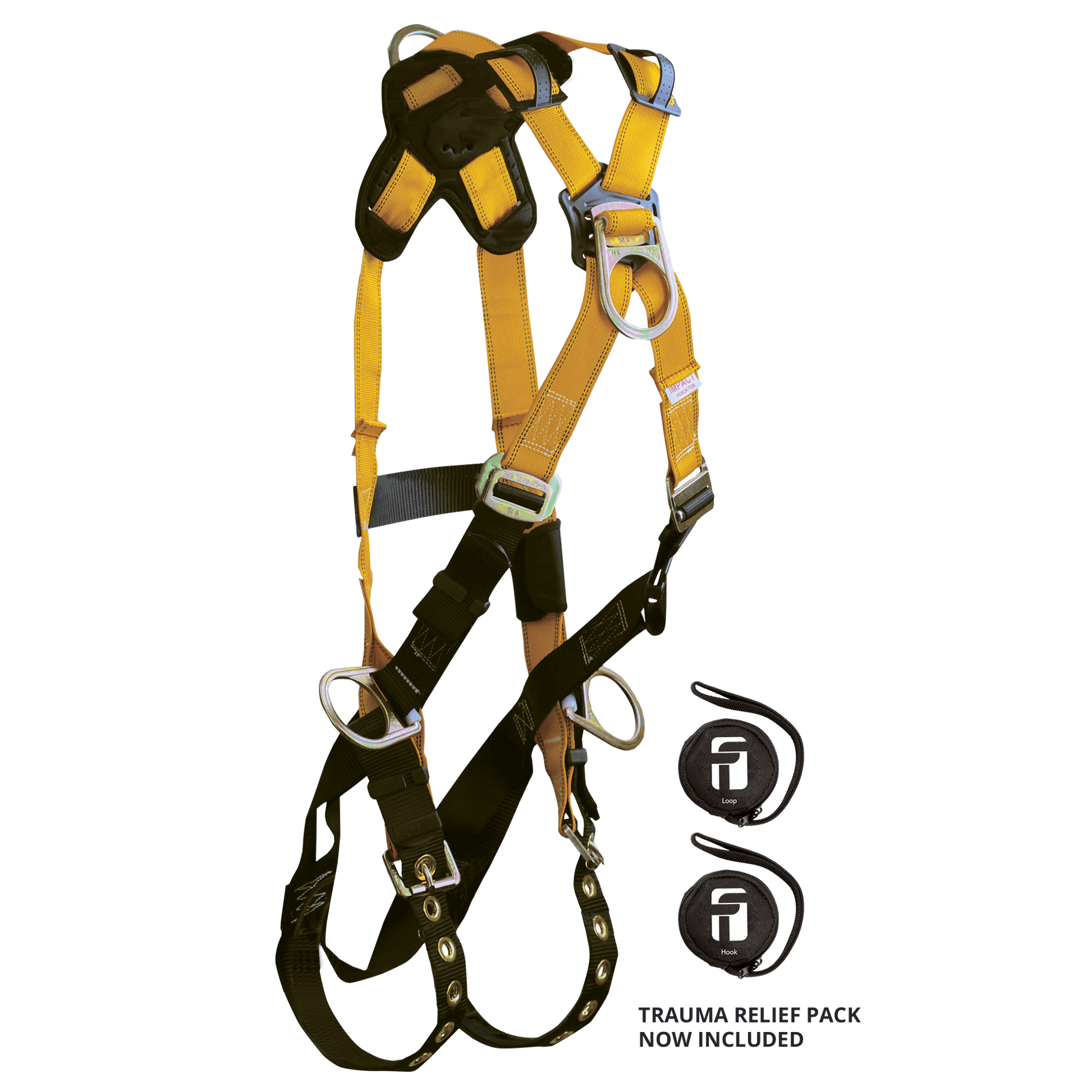 FallTech Journeyman Flex Steel 4D Cross-over Climbing Harness - Extra-Large - 7029XL