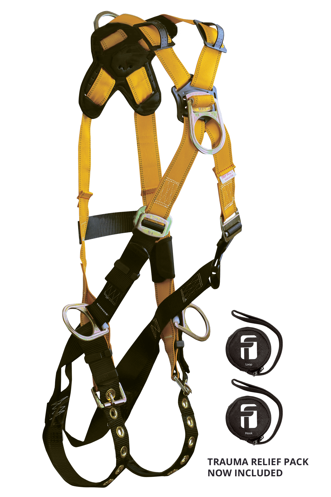 FallTech Journeyman Flex Steel 4D Cross-over Climbing Harness - 2X - 70292X