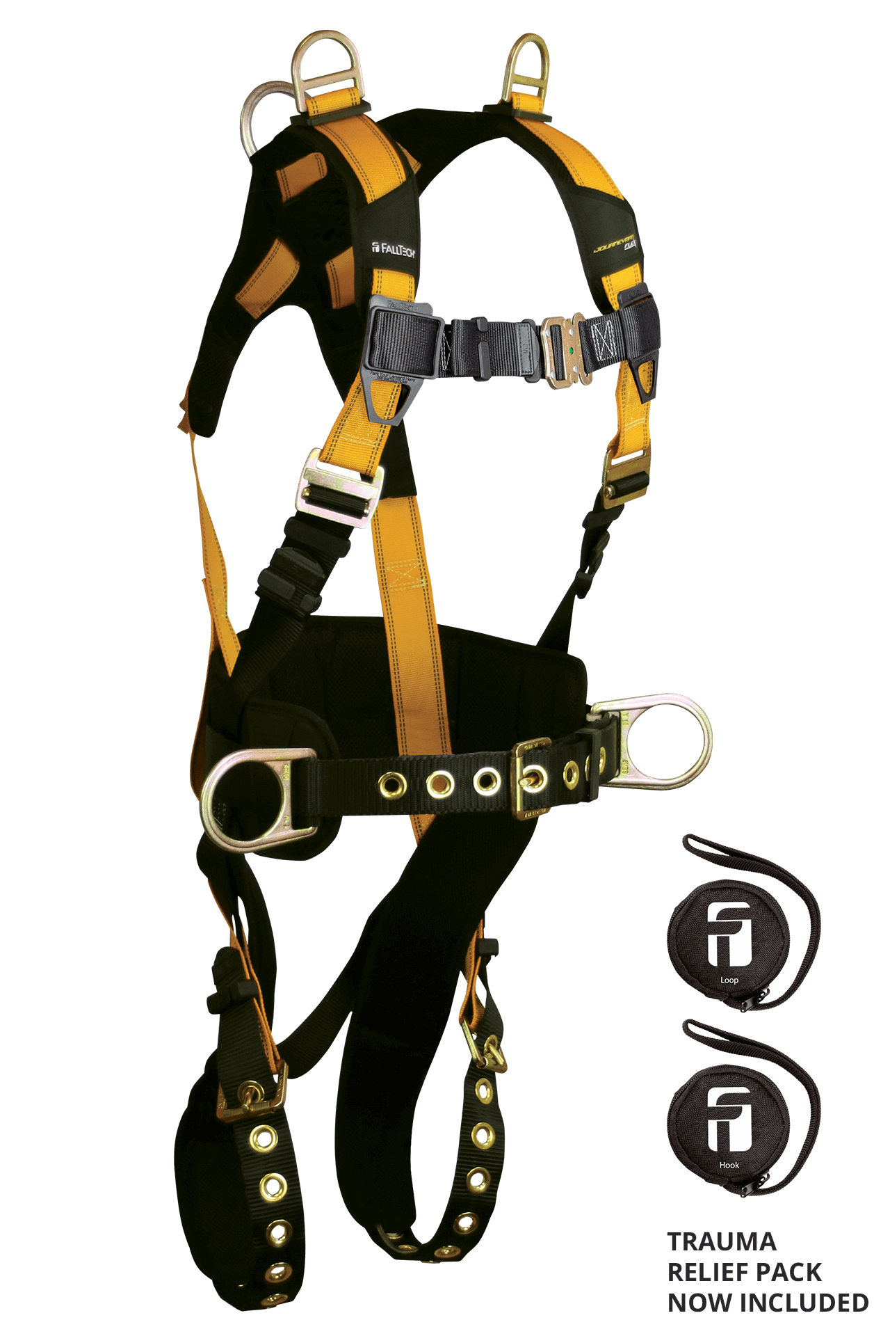 FallTech Journeyman Flex Steel 5D Construction Retrieval Harness - Medium - 7034M