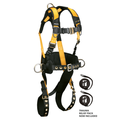 FallTech Journeyman Flex Steel 3D Construction Belted Harness - Medium - 7035M