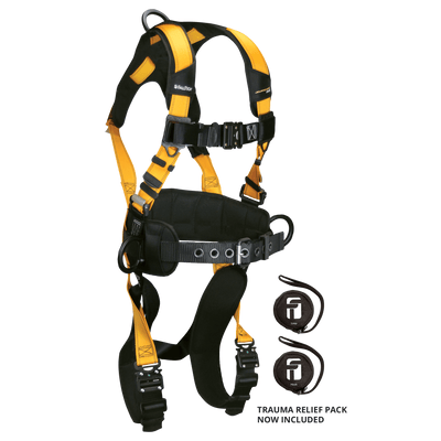 FallTech Journeyman Flex Aluminum 3D Construction Belted Harness - Small - 7035BQCS