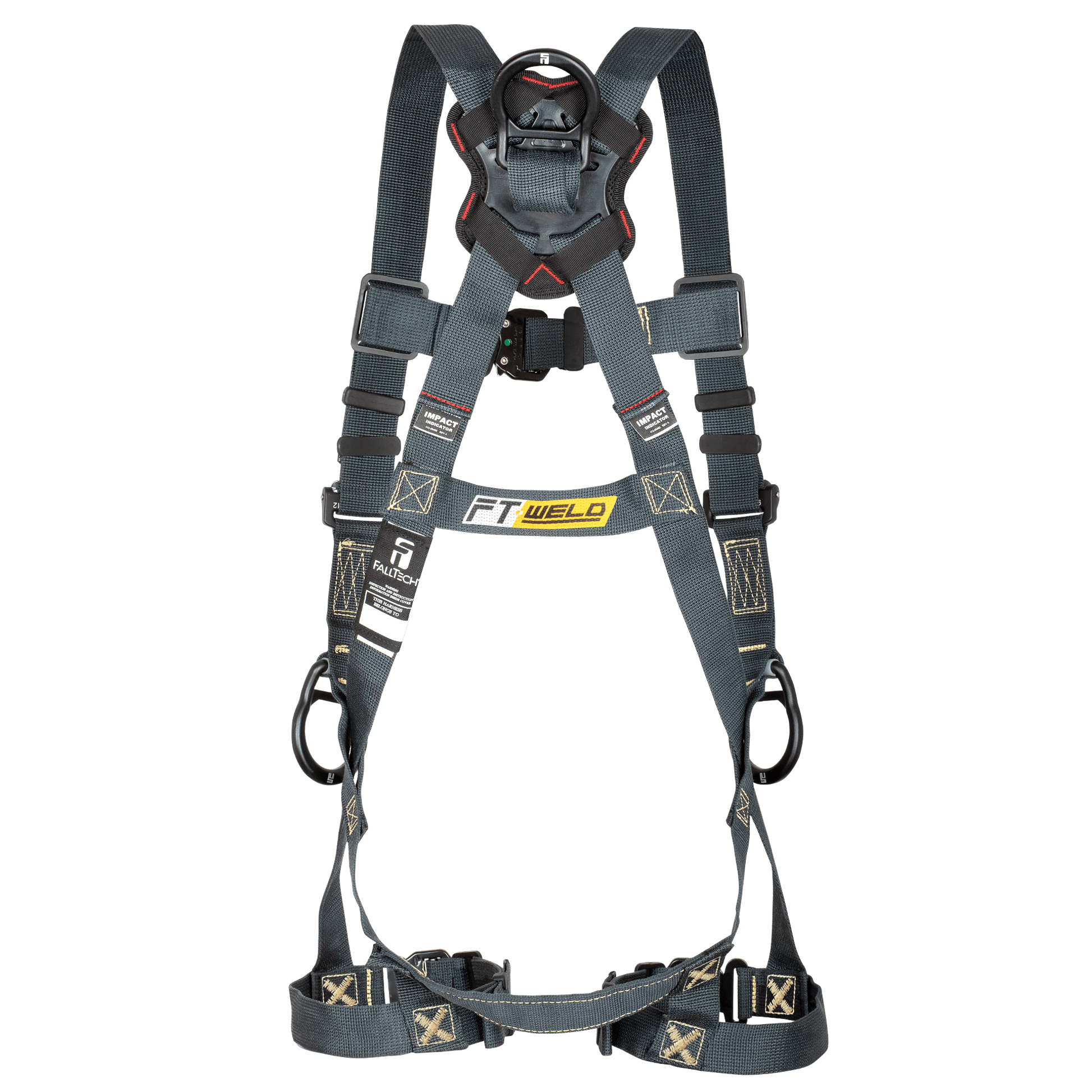 FallTech FT-Weld 3D Standard Non-Belted Harness Quick Connect Buckle Leg Adjustment - 70403D