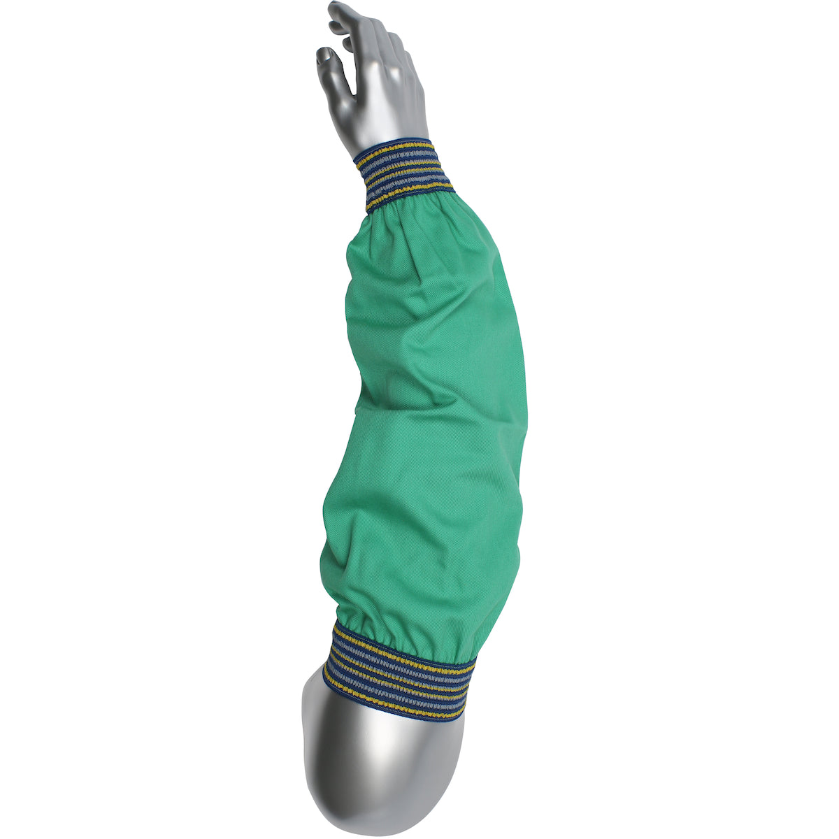 Ironcat FR Treated 100% Cotton Sleeve w/Blue/Gold Elastic Ends -18" - Green - 1/PR - 392-WC7042/18