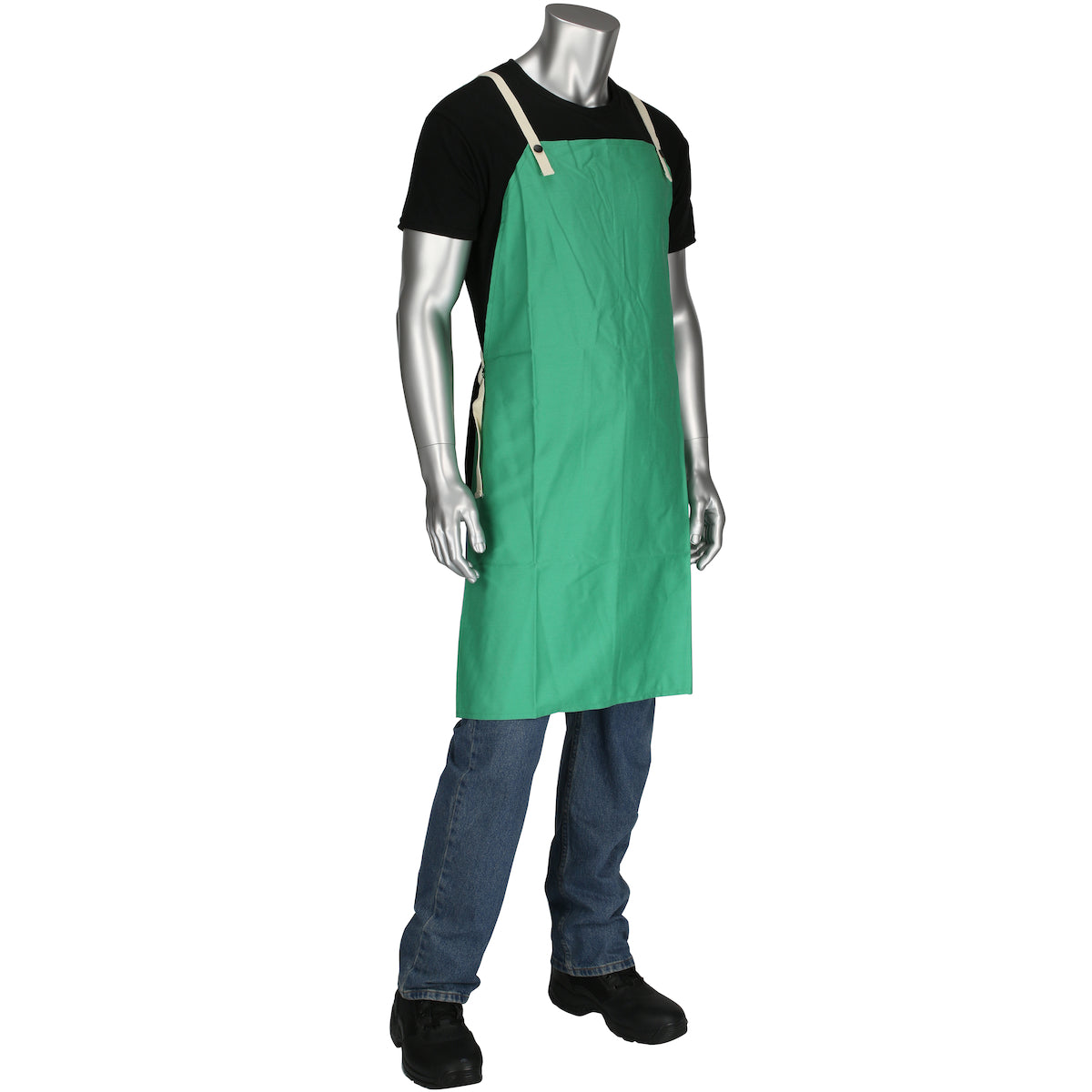 Ironcat FR Clothing-Welding Economy Treated 100% Twill Cotton Apron - Green - 1/EA - 392-WC7043/36