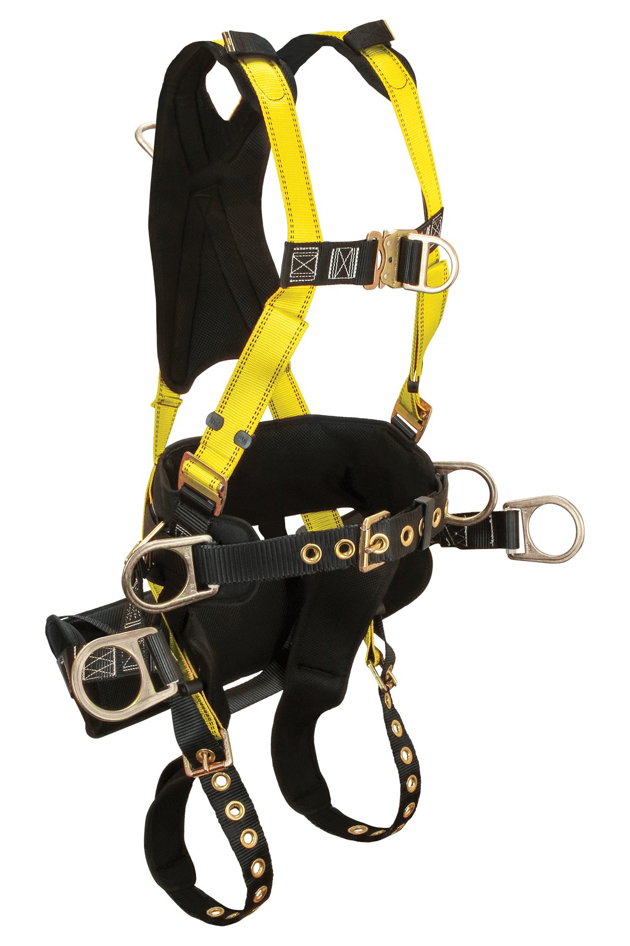 FallTech Journeyman 6D Tower Climber Harness Removable Suspension and Positioning Seat - Medium - 7048M