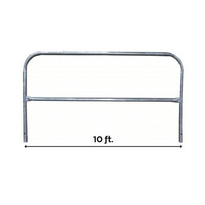 Tie Down Universal Guardrail, 10 ft, Galvanized - 70764