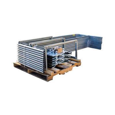 Tie Down Galvanized Guardrail Stack Pallet Kit, 11 x 10 ft. Rails & 12 Socket Bases - 70783