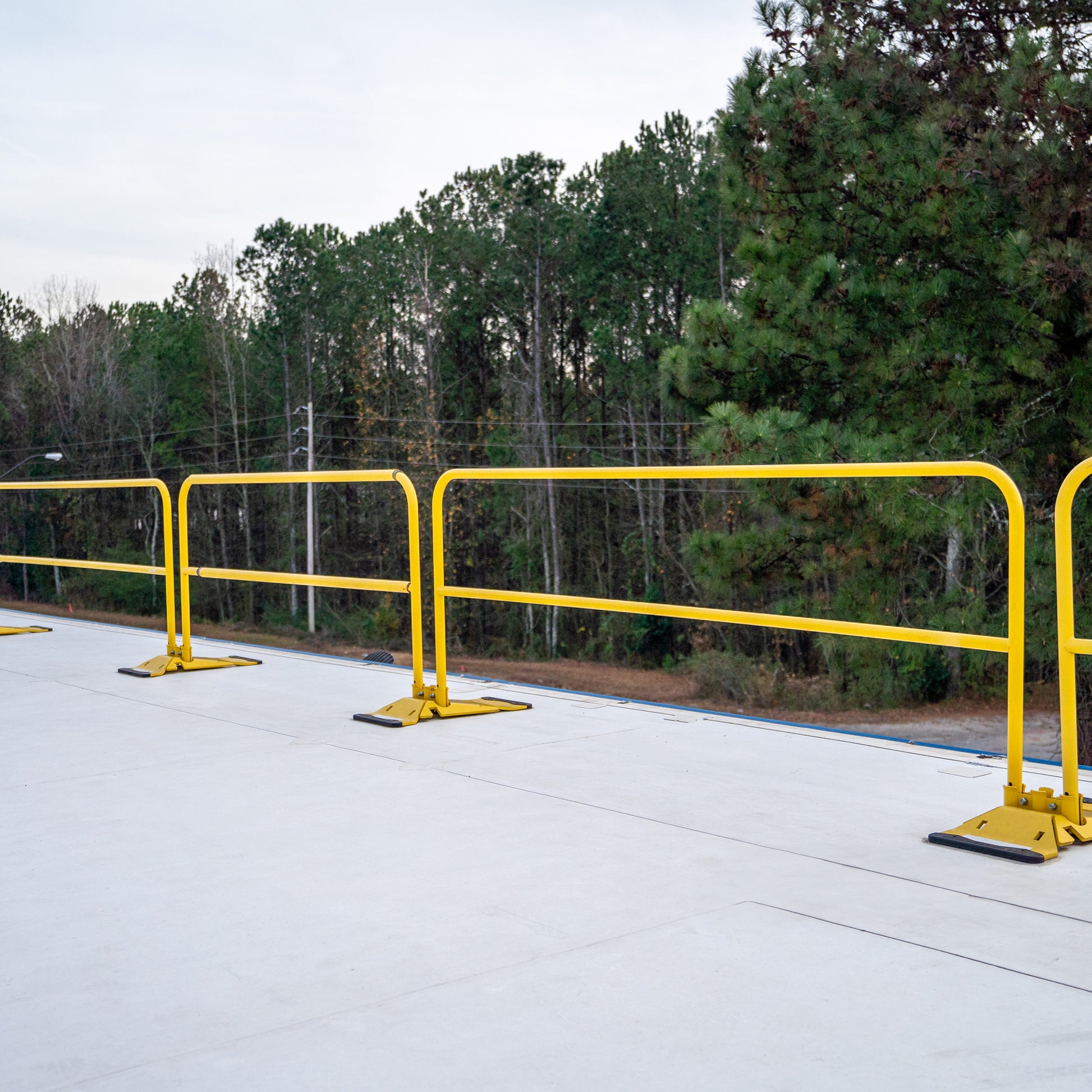 Tie Down Yellow Guardrail Stack Pallet Kit, 11 x 5 ft. Rails & 12 Socket Bases - 70792