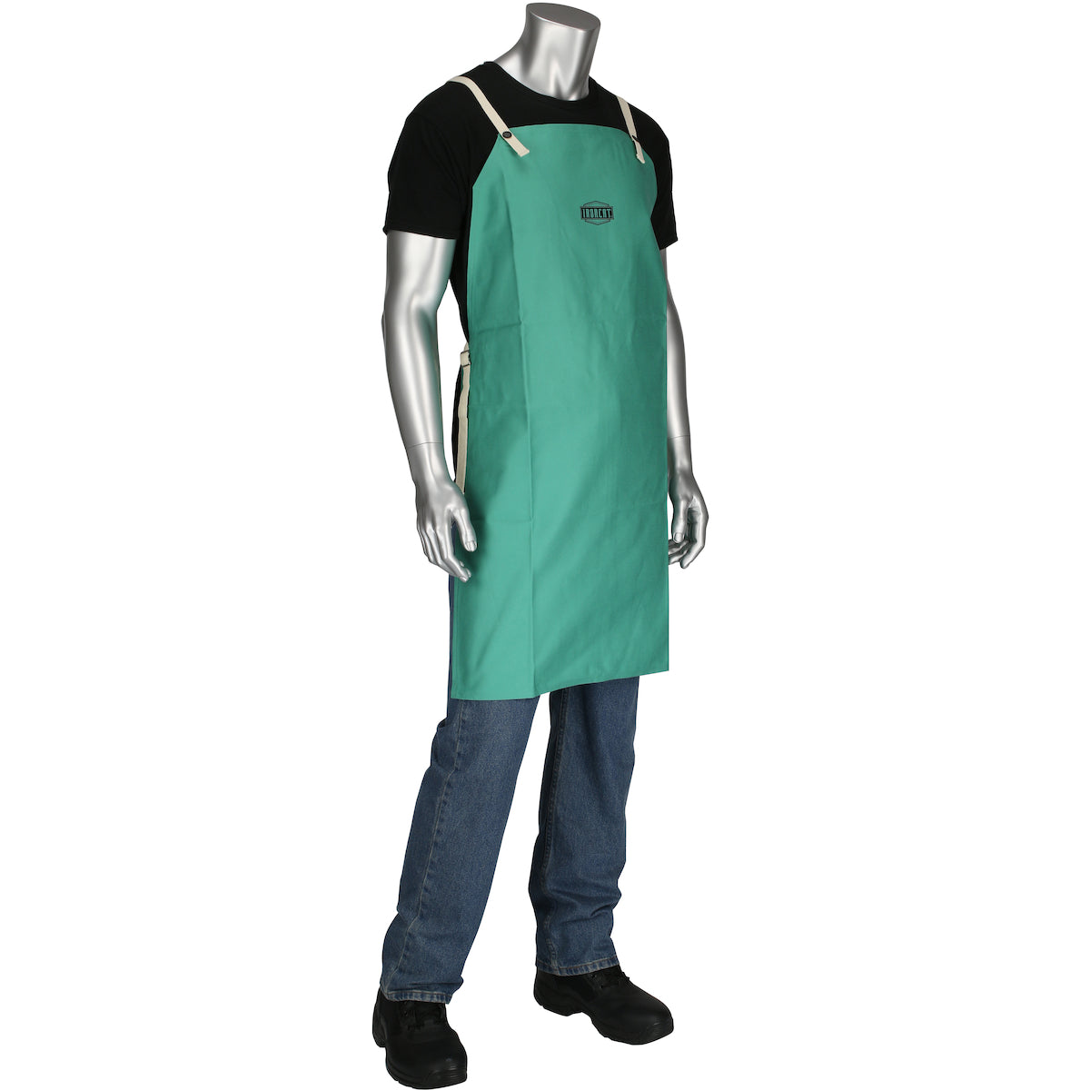 Ironcat FR Clothing-Welding Treated 100% Cotton Sateen Apron - Green - 1/EA - 7080