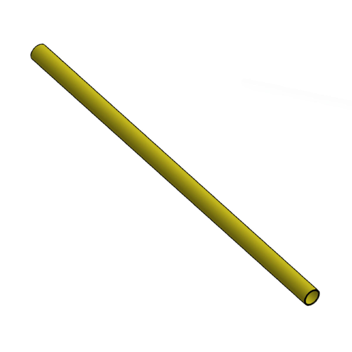 Tie Down Zip Rail Safety Rail Pipe, 3.5 ft, Yellow - 70836-42Y