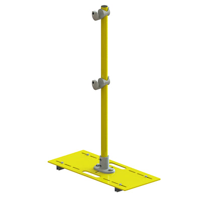 Tie Down Zip Rail Standing Seam Guardrail Assembly with S-5 Clamps, Yellow - 70838