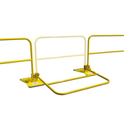 Tie Down Collapsible Roof Guardrail, 10 ft, Galvanized Steel, Yellow - 70854