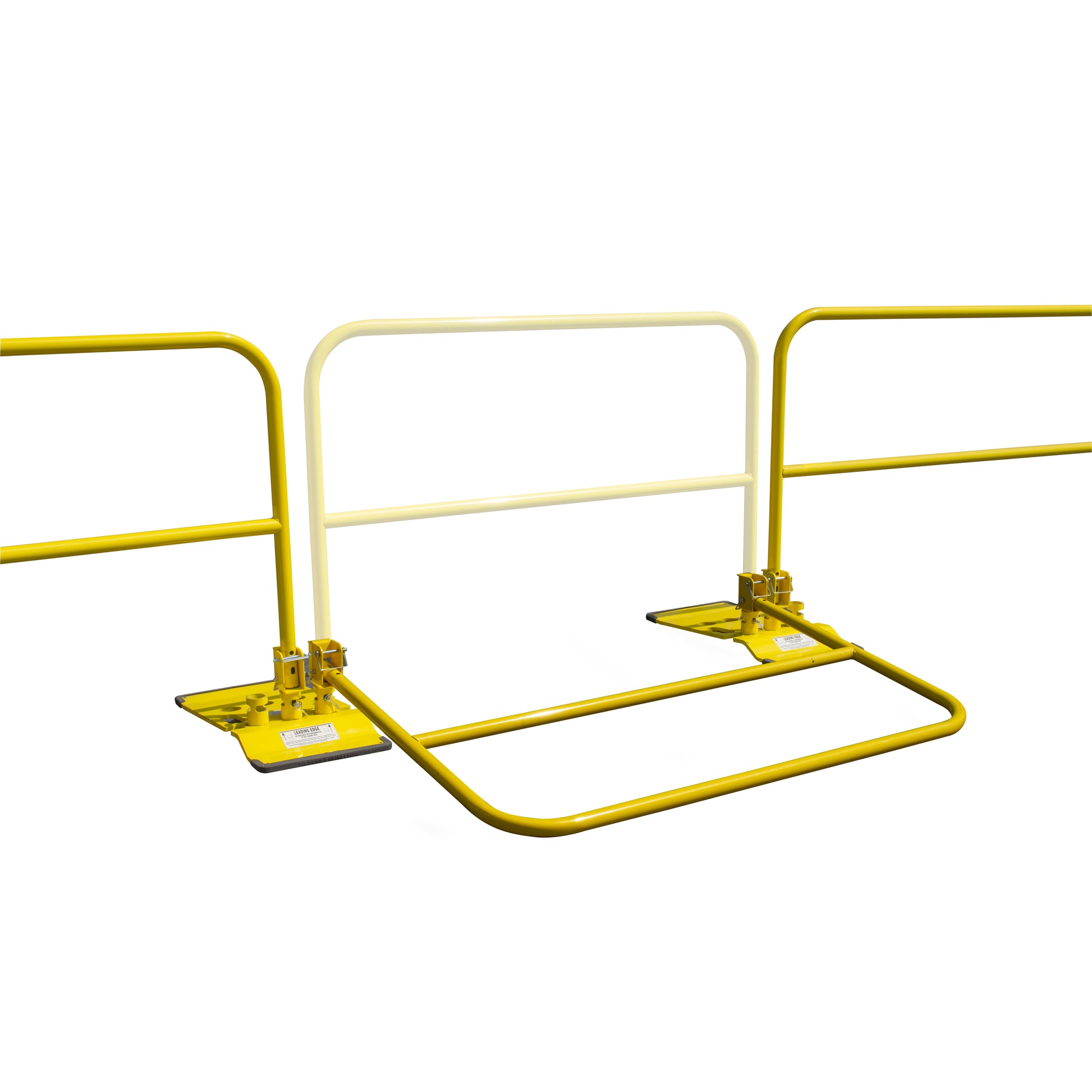 Tie Down Collapsible Roof Guardrail, 10 ft, Galvanized Steel, Yellow - 70854