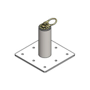 Tie Down 12 in. Swivel Loop Commercial Roof Anchor, 12 in. x 12 in. Base - 70864-S12