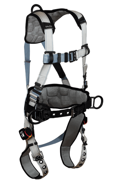 FallTech FlowTech LTE 3D Construction Belted Harness Tongue Buckle Leg Adjustment Suspension Trauma Relief System - 7088BR