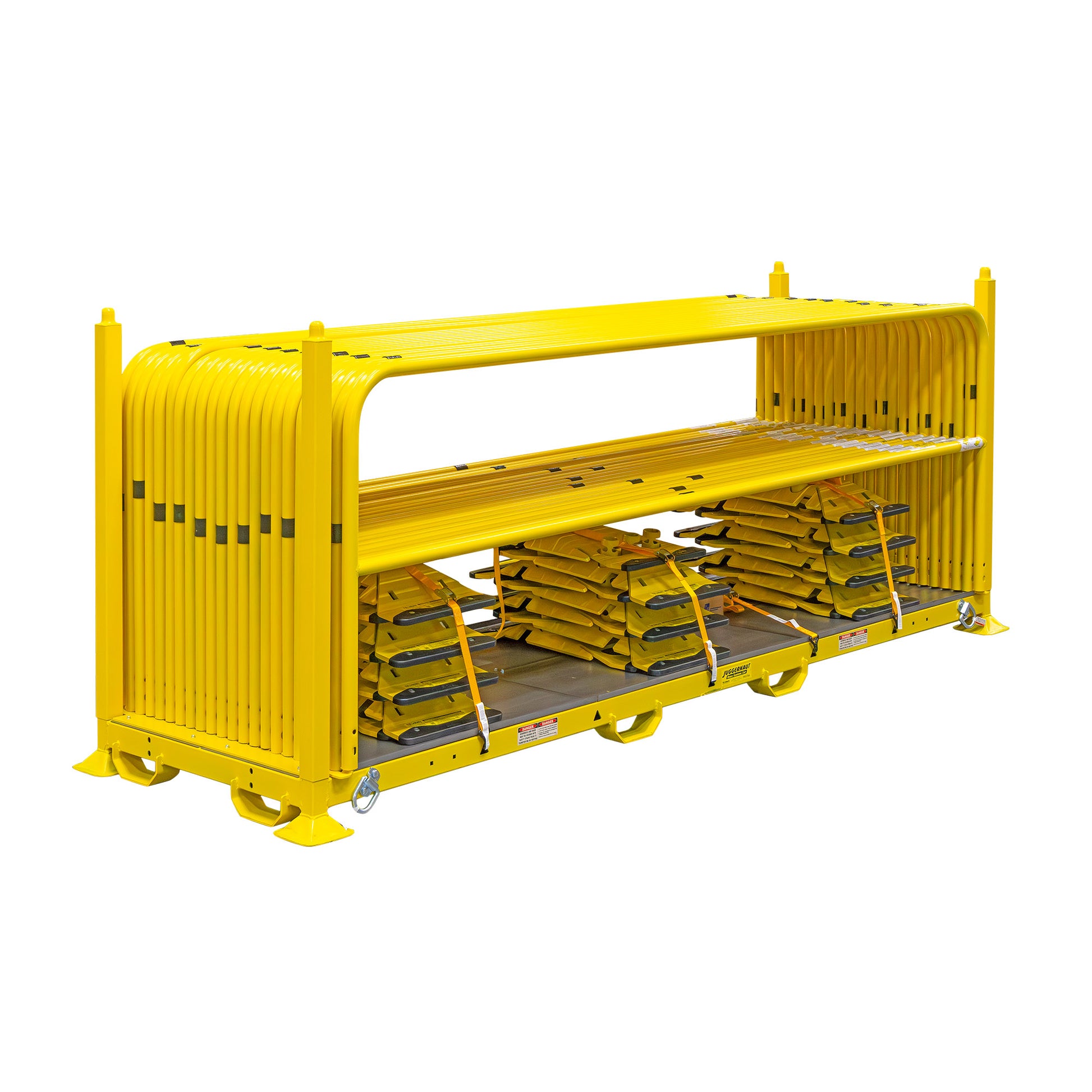 Tie Down Juggernaut Guardrail Kit, Yellow, 22 x 10 ft. Zip Rails & 23 Socket Bases - 70895