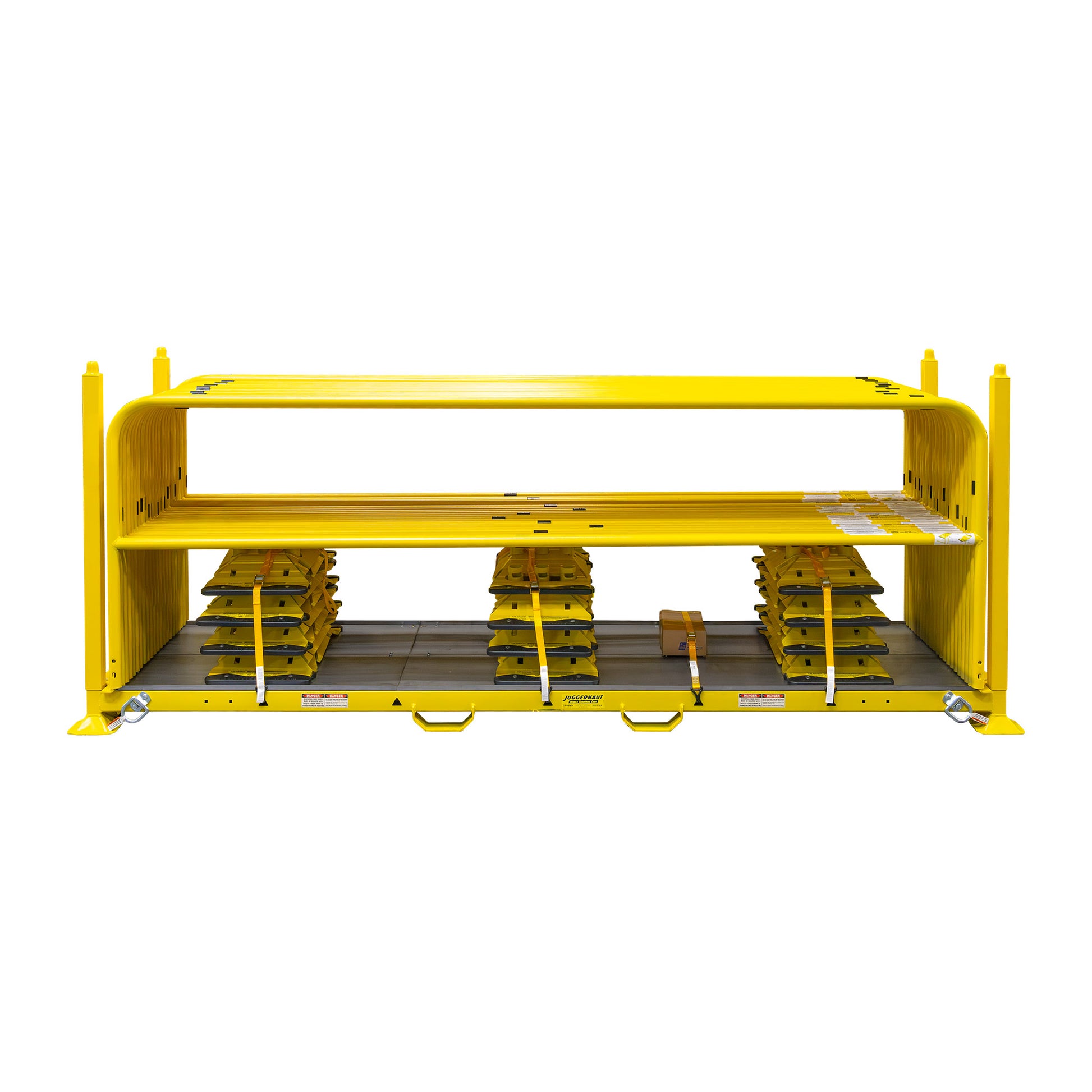 Tie Down Juggernaut Guardrail Kit, Yellow, 22 x 10 ft. Zip Rails & 23 Socket Bases - 70895