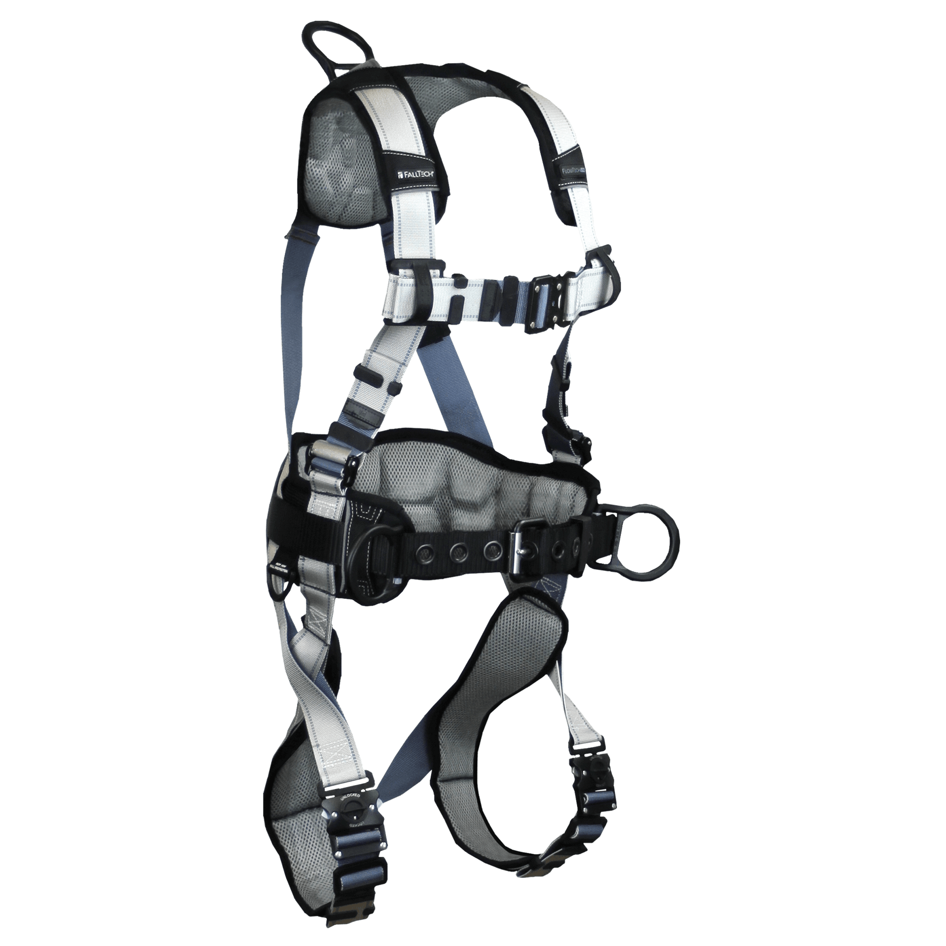 FallTech FlowTech LTE 3D Construction Belted Harness Locking Quick Connect Adjustment - Extra-Large - 7089BQXL