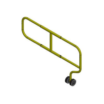 Tie Down Wheeled Guardrail Gate & Latch Kit, Adjustable 5-7 ft., Galvanized - 70908G