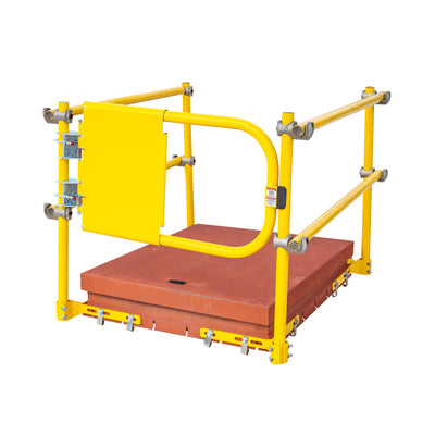 Tie Down Roof Hatch Railing Complete Kit with 30 x 36 in. Self-Closing Gate - 71038